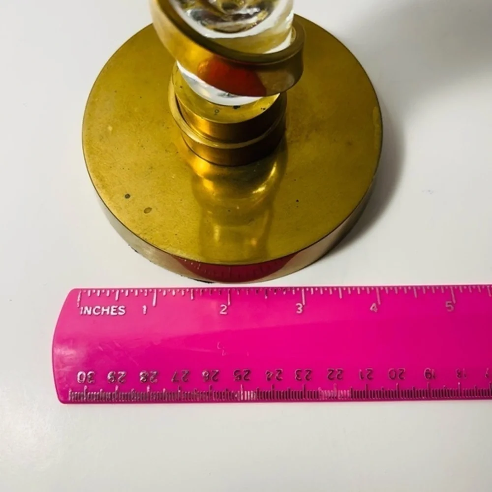 Vintage Solid Brass and glass vase Handmade In India